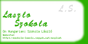 laszlo szokola business card